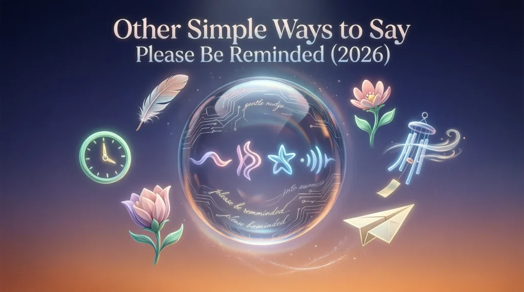 Other Simple Ways to Say Please Be Reminded