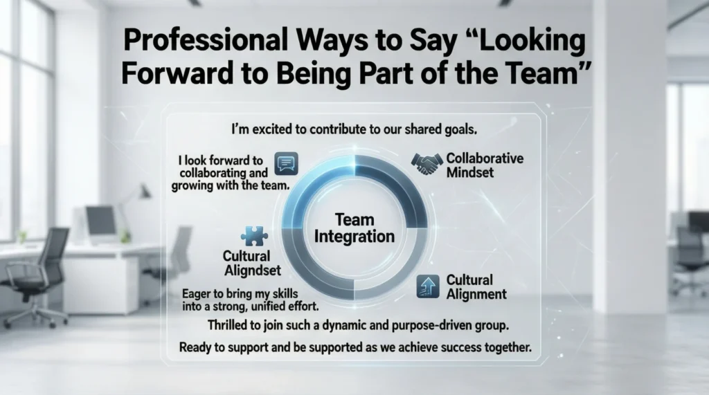 Professional Ways to Say Looking Forward to Being Part of the Team
