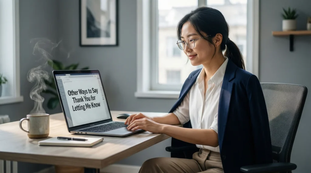 Other Ways to Say Thank You for Letting Me Know