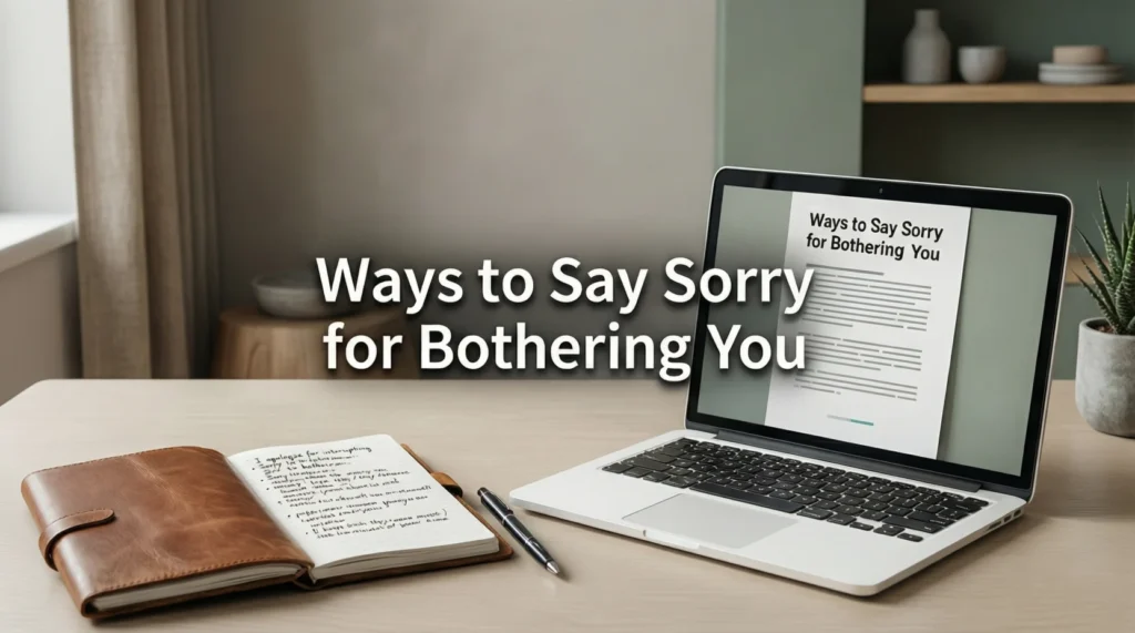 Other Ways to Say Sorry for Bothering You
