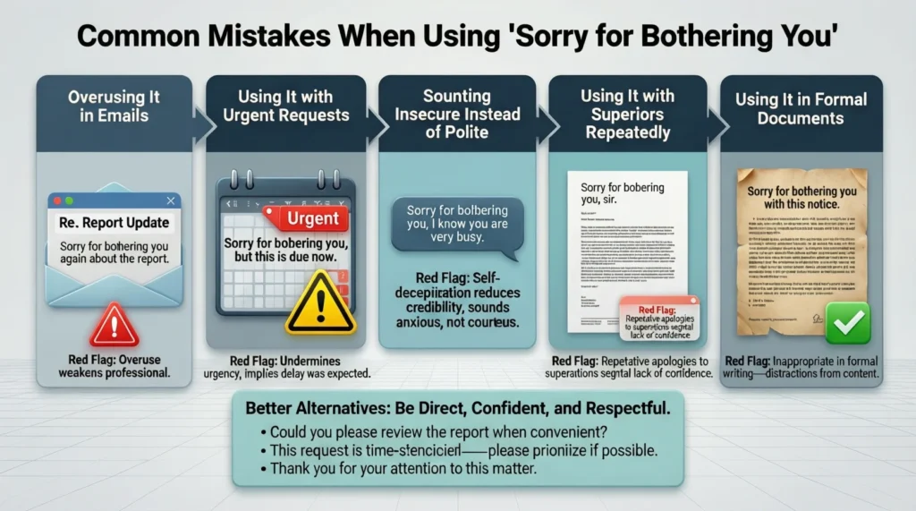 Common Mistakes When Using “Sorry for Bothering You”